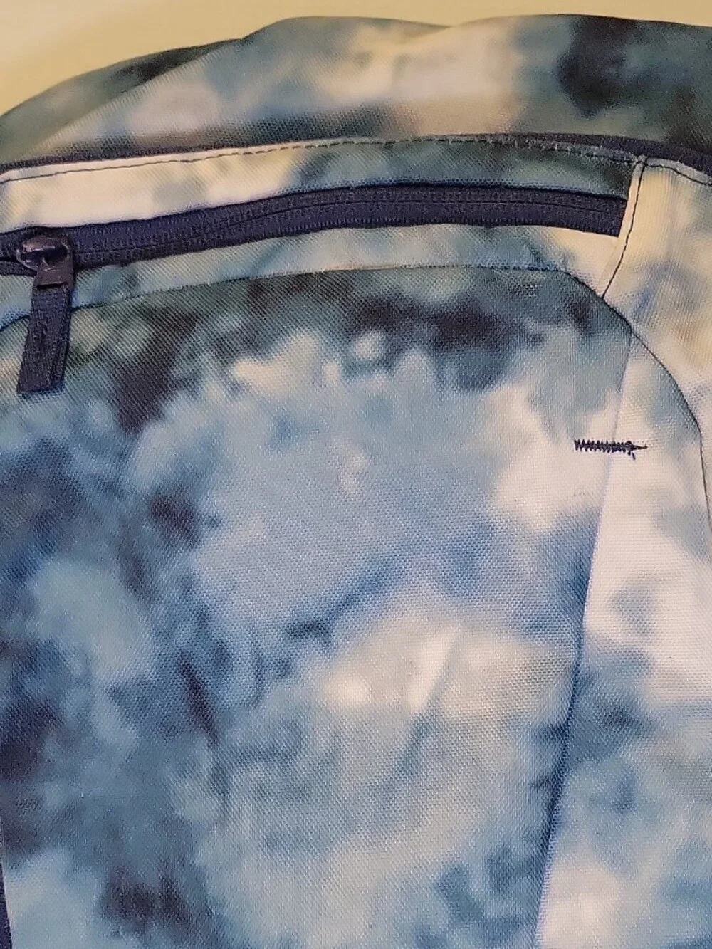 Lands' End Kids Backpack, Large, Blue, Pockets, Nametag, Waist Belt, Camo Laptop